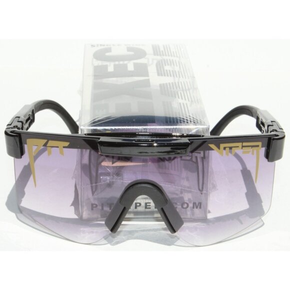 PIT VIPER The Exec Fade Sunglasses Black/Gray Gradient Wrap Single Wide NEW - Picture 9 of 10